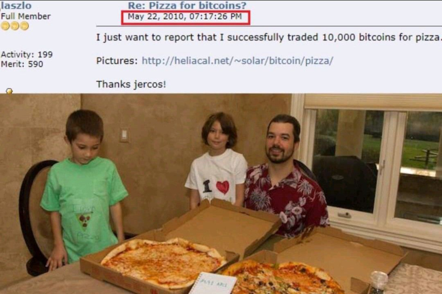Pizza pagada con bitcoin (97) foto