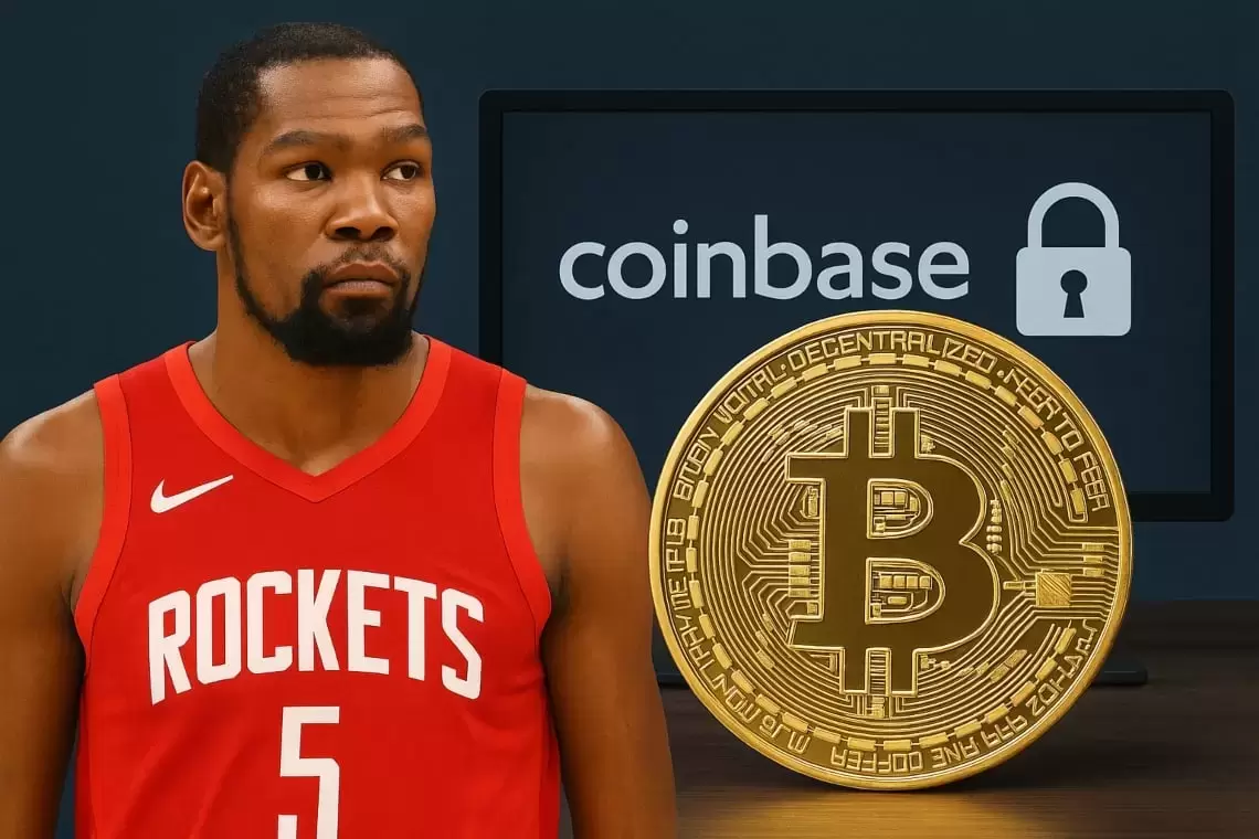 Coinbase logo related to Kevin Durant case