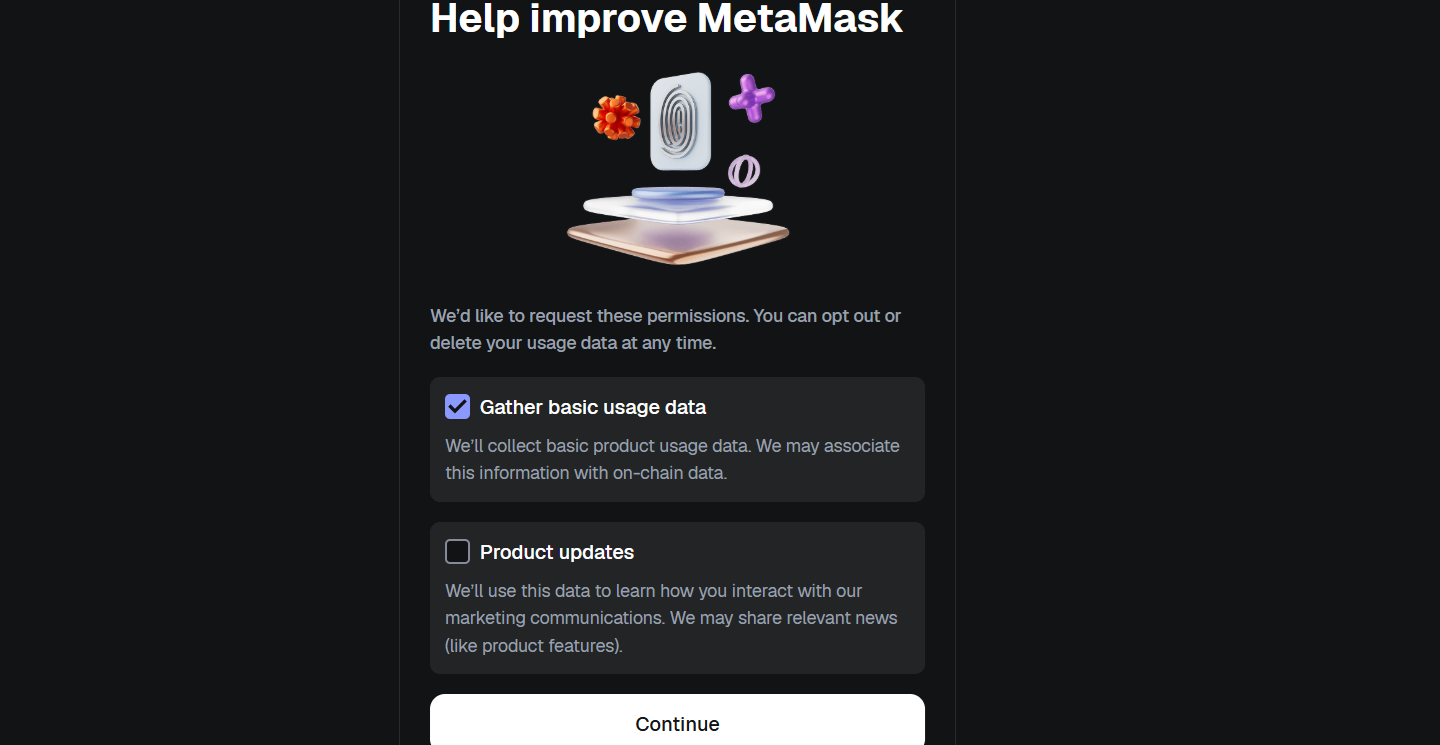 Anonymous data option